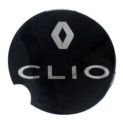 RENAULT CLIO 3/5D 2014-2016  ΑΥΤΟΚΟΛΛΗΤΟ ΤΑΠΑΣ ΡΕΖΕΡΒΟΥΑΡ 15,5 cm ΜΑΥΡΟ/ΧΡΩΜΙΟ ΜΕ ΕΠΙΚΑΛΥΨΗ ΕΠΟΞΕΙΔΙΚΗΣ ΡΥΤΙΝΗΣ (ΥΓΡΟ ΓΥΑΛΙ) - 1 ΤΕΜ.