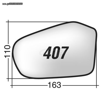 Mercedes CLASS A (W169) '04-'08 & CLASSE B (W245) '05-'08 - Δεξί χρωμίου ασφαιρικό θερμαινόμενο κρύσταλλο καθρέπτη με πιάστρα