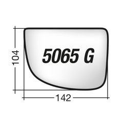 Fiat DAILY '14-'17 - Δεξί χρωμίου βοηθητικό κρύσταλλο καθρέπτη με πιάστρα