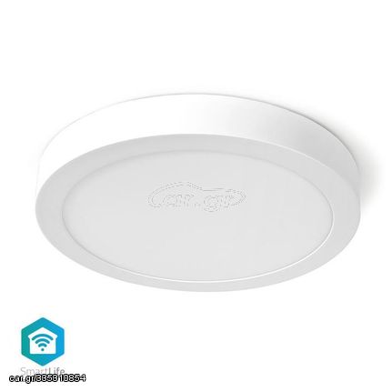 Wi-Fi έξυπνο φωτιστικό οροφής LED, διαμέτρου 30cm, 18W, 1200lm NEDIS WIFILAW20WT