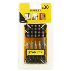Μύτες 30τεμ. 25mm (SL6, 2XPH1, PH2, PH3, T10, T15, T20, HEX4, HEX5, SL4, SL6, 2XPH2, PH3, PZ1, 2XPZ2, PZ3, T10, T15, T20, T25, T30, T40, HEX3, HEX4, HEX5, HEX6) / STA60525-XJ