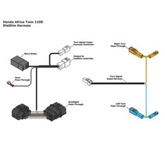 Denali Plug & Play Dialdim Wiring Adapter - Honda Africa Twin 1100