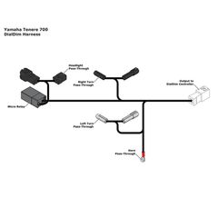 Καλωδιωση Denali Plug & Play Dialdim Wiring Adapter - Yamaha Tenere 700 19-23
