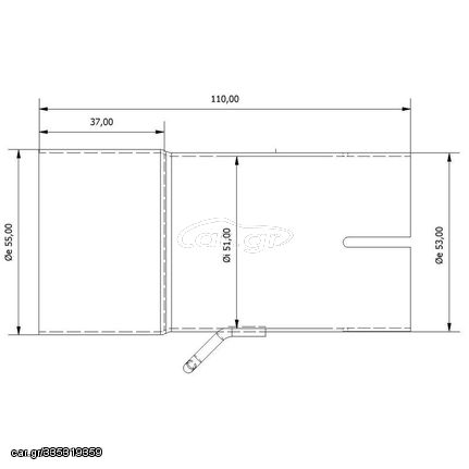 Mivv Inlet Pipe 55 > 51 Mm