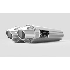 Hmf Performance Series Silencer -Brushed Stainless Steel Stainless Steel Polaris Rzr Xp Turbo