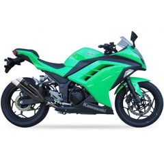 Διπλο Τελικο Εξατμισης Hyperlow L3Xb Stainless Steel Black / Aluminium Kawasaki Ninja 250/300R | Ixil
