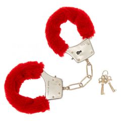 Χειροπέδες μεταλλικές με κόκκινο γουνάκι Naughty Toys