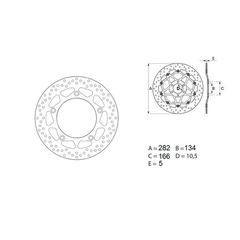 Δισκοπλακα Πισω Oro Yamaha T-Max 530 12-19, T-Max 560 20-21 68B407F8 | Brembo