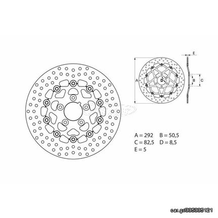 Δισκοπλακα Εμπρος Πλευστη Oro Harley Davidson 78B40822 | Brembo