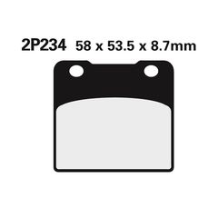 Τακακια Φρενων Street Ημι-Μεταλλικα - 2P-234Ns | Nissin