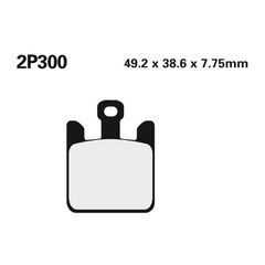 Τακακια Φρενων Street /Off-Road Sintered Μεταλλικα - 2P-300St | Nissin