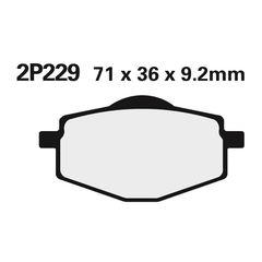 Τακακια Φρενων Street Ημι-Μεταλλικα - 2P-229Ns | Nissin