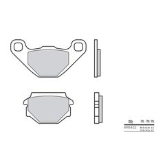 Τακακια Φρενων Scooter Carbon Κεραμεικα 07015Cc | Brembo