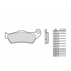 Τακακια Φρενων Street Sintered Μεταλλικα 07Bb04Sa | Brembo