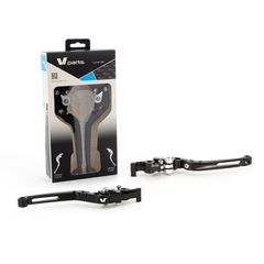 Σετ Μανετες Σπαστες 177Mm Ktm Duke 690 08-11, Super Duke 690 13, Rc8 1190 /R 09-16, Super Duke 1290R 14-19 Μαυρεσ/Ασημι Ρυθμιστες Lv-Fl(L38-R23) | Vparts-thumb-1