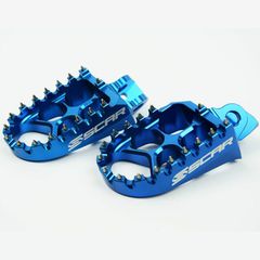 Scar Evo Foot Pegs Blue Kawasaki Kx65/80/85