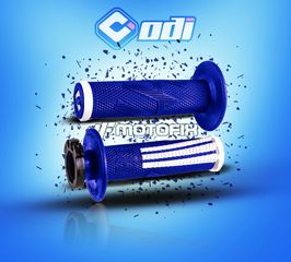 Χειρολαβες Emig Pro V2 Lock-On Grips Full Diamond Μπλε/Ασπρο | Odi