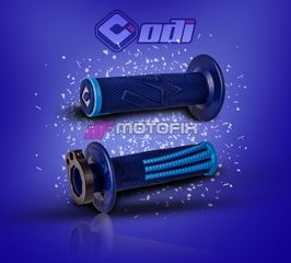 Χειρολαβες Emig Pro V2 Lock-On Grips Full Diamond Μπλε/Γαλαζιο | Odi