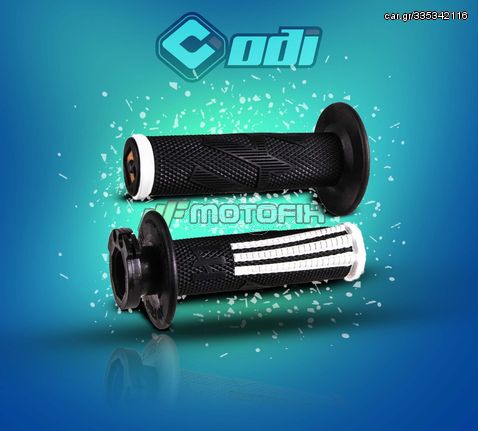 Χειρολαβες Emig Pro V2 Lock-On Grips Full Diamond Μαυρο/Ασπρο | Odi