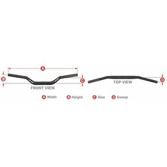Scar O² Yamaha Yz/Yzf Handlebar - Dark Blue