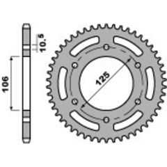 Γραναζι Πισω Racing Ultra Light Σκληρα Ανοδειωμενο 4530 - 520 | Pbr
