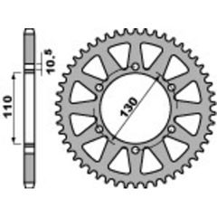 Γραναζι Πισω Racing Ultra Light Σκληρα Ανοδειωμενο 504 - 520 | Pbr