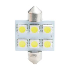 Λαμπακια Πλαφονιερας C5W/C10W 12V 1,44W SV8,5 36mm Premium Led 6xSMD5050 Λευκο Blister 2ΤΕΜ. M-TECH