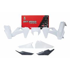 Racetech Plastic Kit White/Anthracite Grey Husqvarna Te/Fe