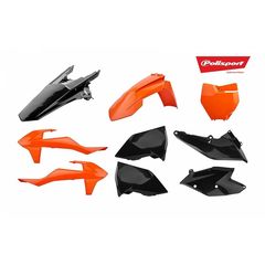 Κιτ Πλαστικα Ktm Sx125/150, Sx-F250/350/450 16-18 Πορτοκαλι/Μαυρο | Polisport