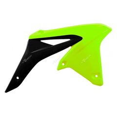 Racetech Radiator Covers Neon Yellow/Black Suzuki Rm-Z250