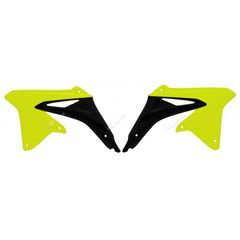 Racetech Radiator Covers Neon Yellow/Black Suzuki Rm-Z450