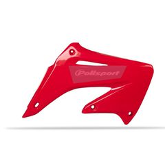 Πλαινα Καπακια Ψυγειου Νερου Honda Cr125/250 02-07 Κοκκινο (2Τεμ) | Polisport