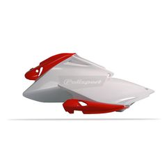 Πλαινα Καπακια Σελας Honda Crf250R 06-09 Ασπρο/Κοκκινο (2Τεμ) | Polisport