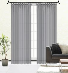 IMPORT HELLAS ΚΟΥΡΤΙΝΑ ΒΟΥΑΛ ΜΕ ΤΡΕΣΑ ΚΑΙ ΒΑΡΙΔΙ ΓΚΡΙ 160X270