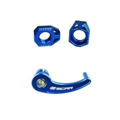 Kit Tendeur De Chaîne + Tire-Axe Arrière Scar Bleu - Sherco