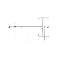 Beta Male 6 Points T-Handle Wrenches - 4Mm