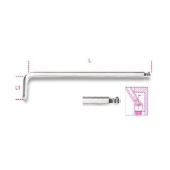 Beta Set Of 9 Ball Head Offset Hexagon Key Wrenches Extra Long