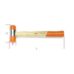 Beta Soft Face Hammer Size 35 Wooden Shaft