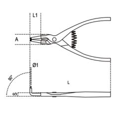 Μυτοτσιμπιδο Για Εξωτερικες Ασφαλειες 90° 175Mm | Beta