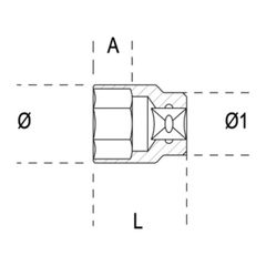 Beta 6 Points 1/2" Socket - 28Mm