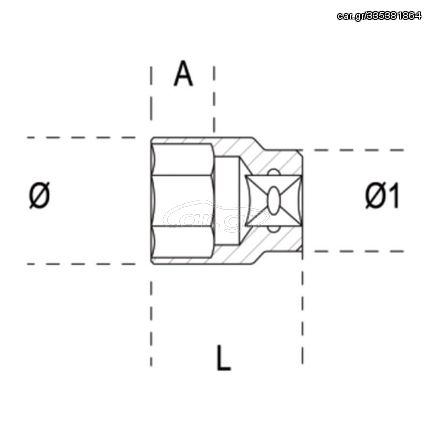 Καρυδακι 13Mm 6Γωνο 1/2" | Beta