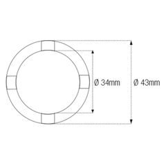 Jmp Spanner Nut Socket For Swingarm/Chassis Id34Mm/Od43Mm 4 Pins Kawasaki