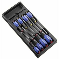 Expert 8 Screwdrivers Flat + Cruciform Tools Module - Plastic Tray