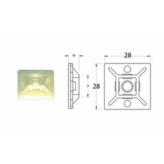 Αυτοκολλητα Στηριξης Δεματικων 28X28Mm (50Τεμ)