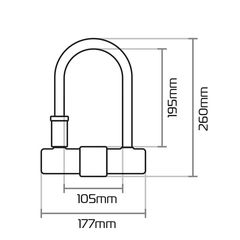 Κλειδαρια Πεταλο Magnum U-Lock Με Βαση 170X285Mm Lk223 | Oxford