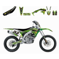 Σετ Αυτοκολλητα Rockstar Energy Kawasaki Kxf450 12-15 8420L | Blackbird