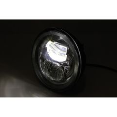 Highsider Led Main Head Light Insert Type7 With Parking Light Ring, Round, Black, 5 3/4"-thumb-3