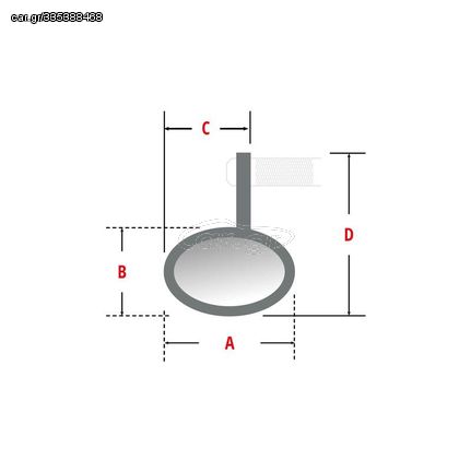 Highsider Stealth-X5 Bar End Mirror Short (1Pc)