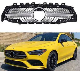 ΜΑΣΚΑ ΕΜΠΡΟΣ Mercedes CLA X118 C118 (2019-up) Chrome/silver DIAMOMD DESIGN