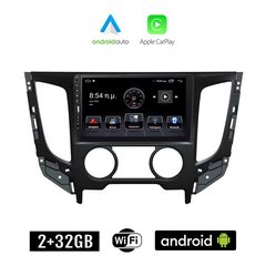 FIAT FULLBACK μετά το 2016 A/C Android οθόνη αυτοκίνητου 2+32GB με GPS WI-FI (ηχοσύστημα αφής 9" ιντσών Apple CarPlay Android Auto 2GB Car Play Youtube Playstore MP3 USB Radio Bluetooth Mirrorlin